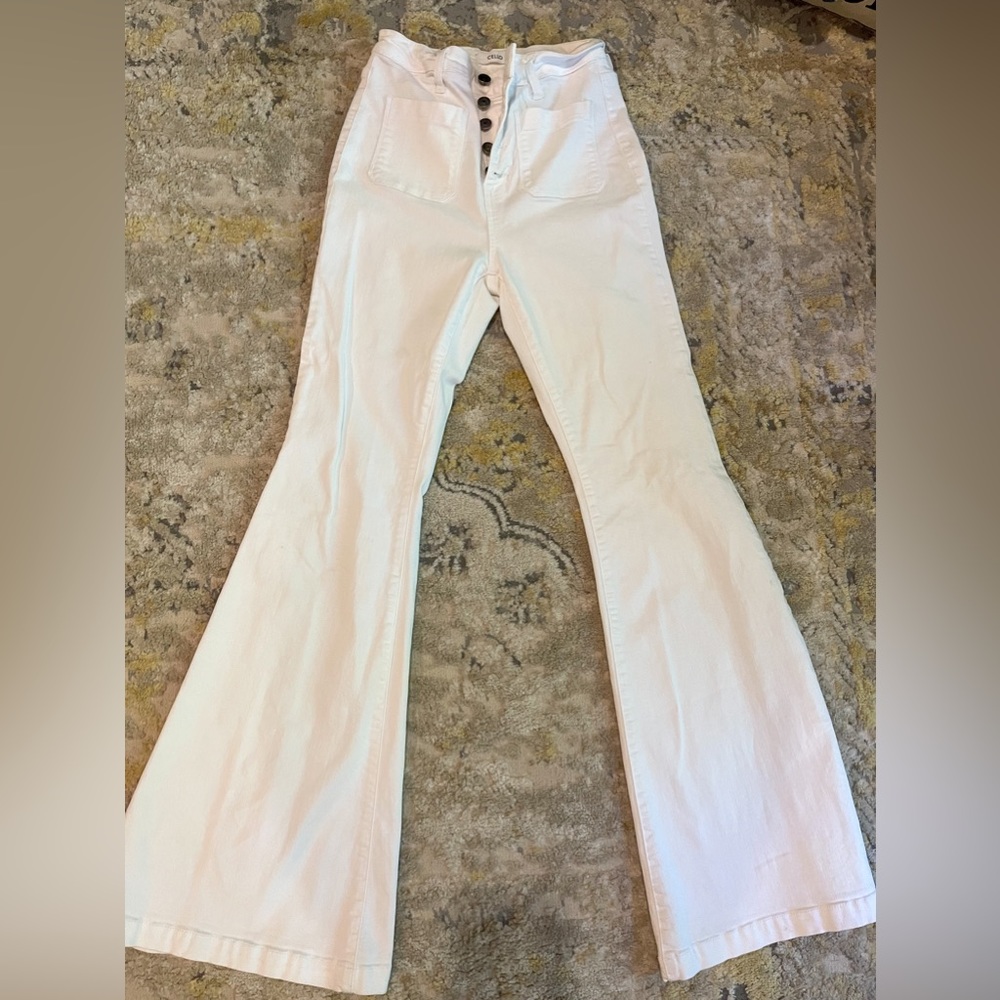 White cello bell bottoms, size 7, worn once